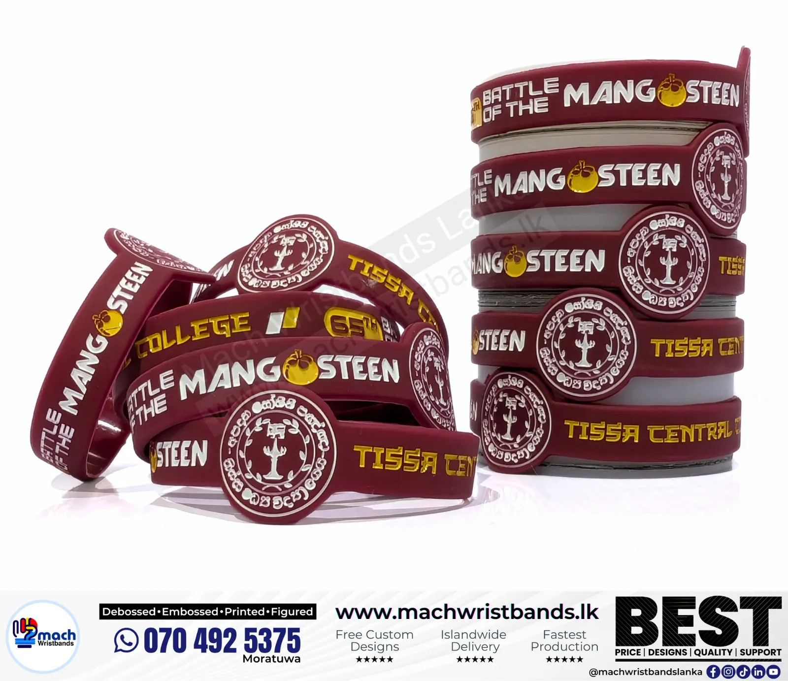 Figured deboss school bangles